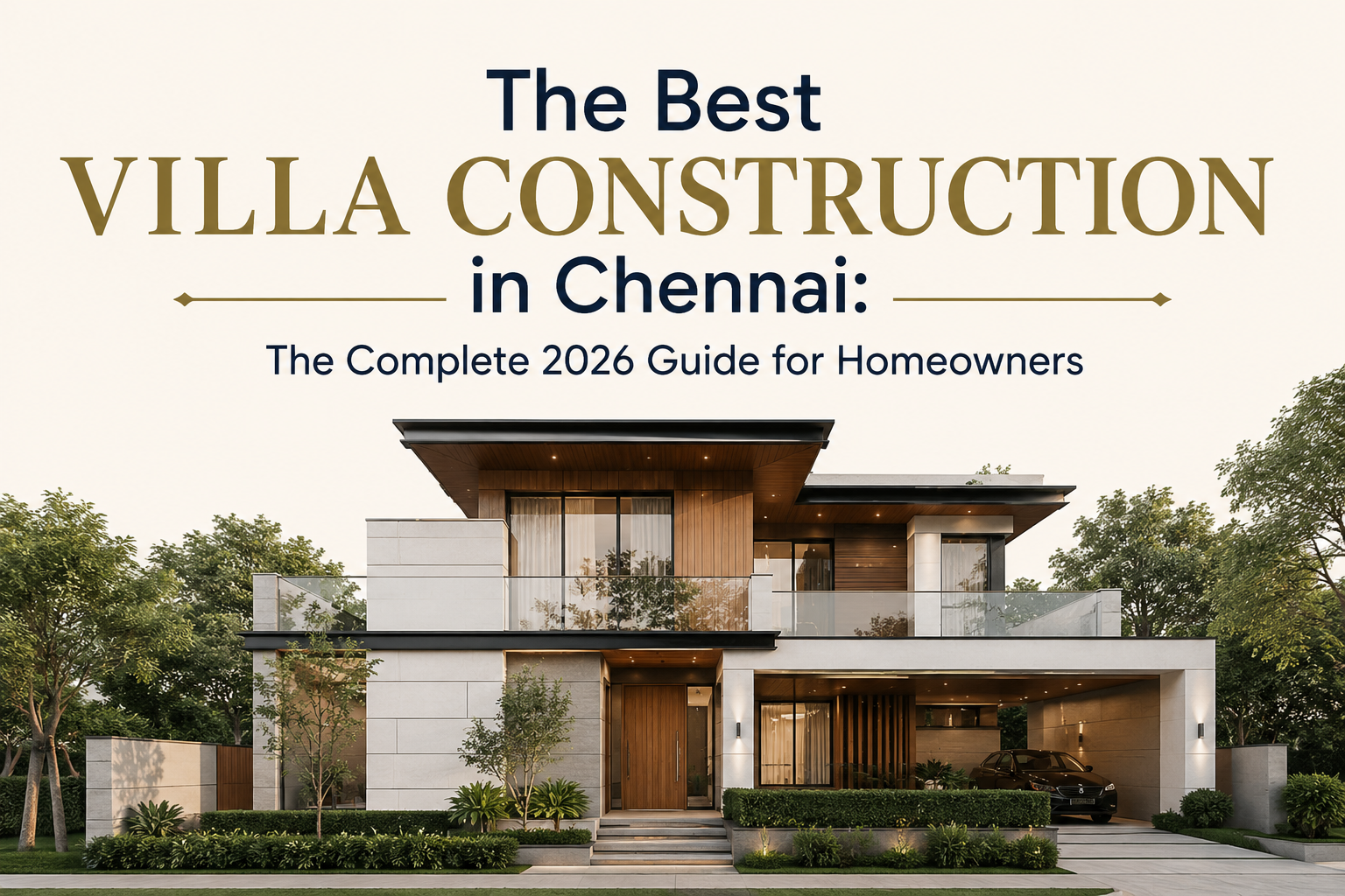 Modern villa construction in Chennai completed by Dwellvise Developers