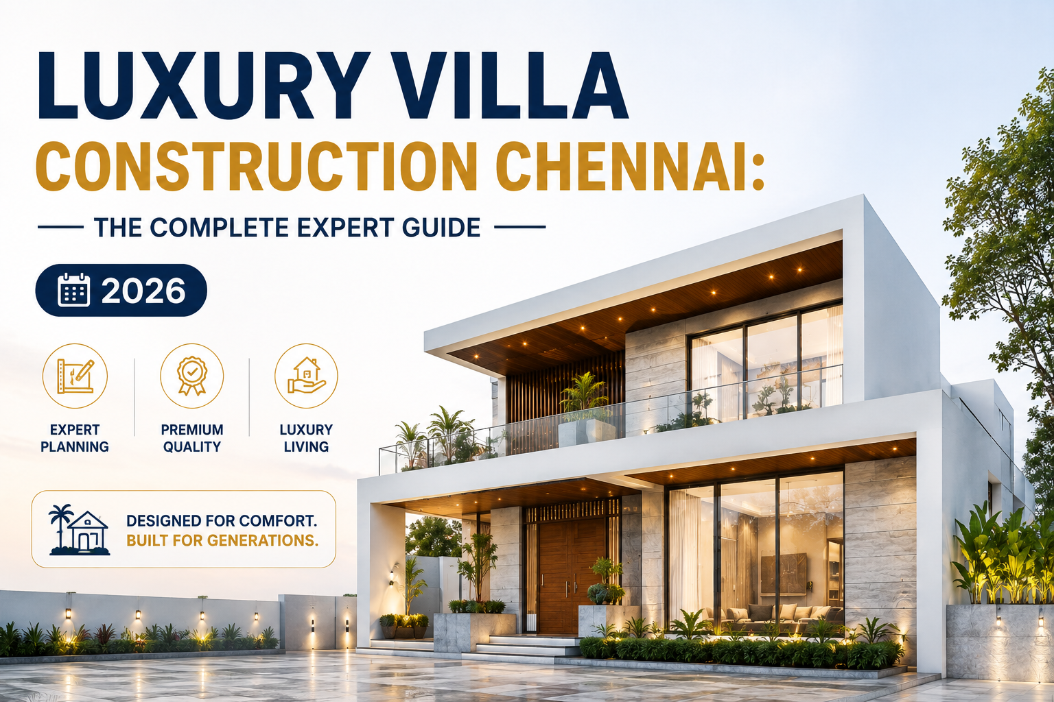 Luxury Villa Construction Chennai – Modern Premium Villa Design | Complete Expert Guide 2026