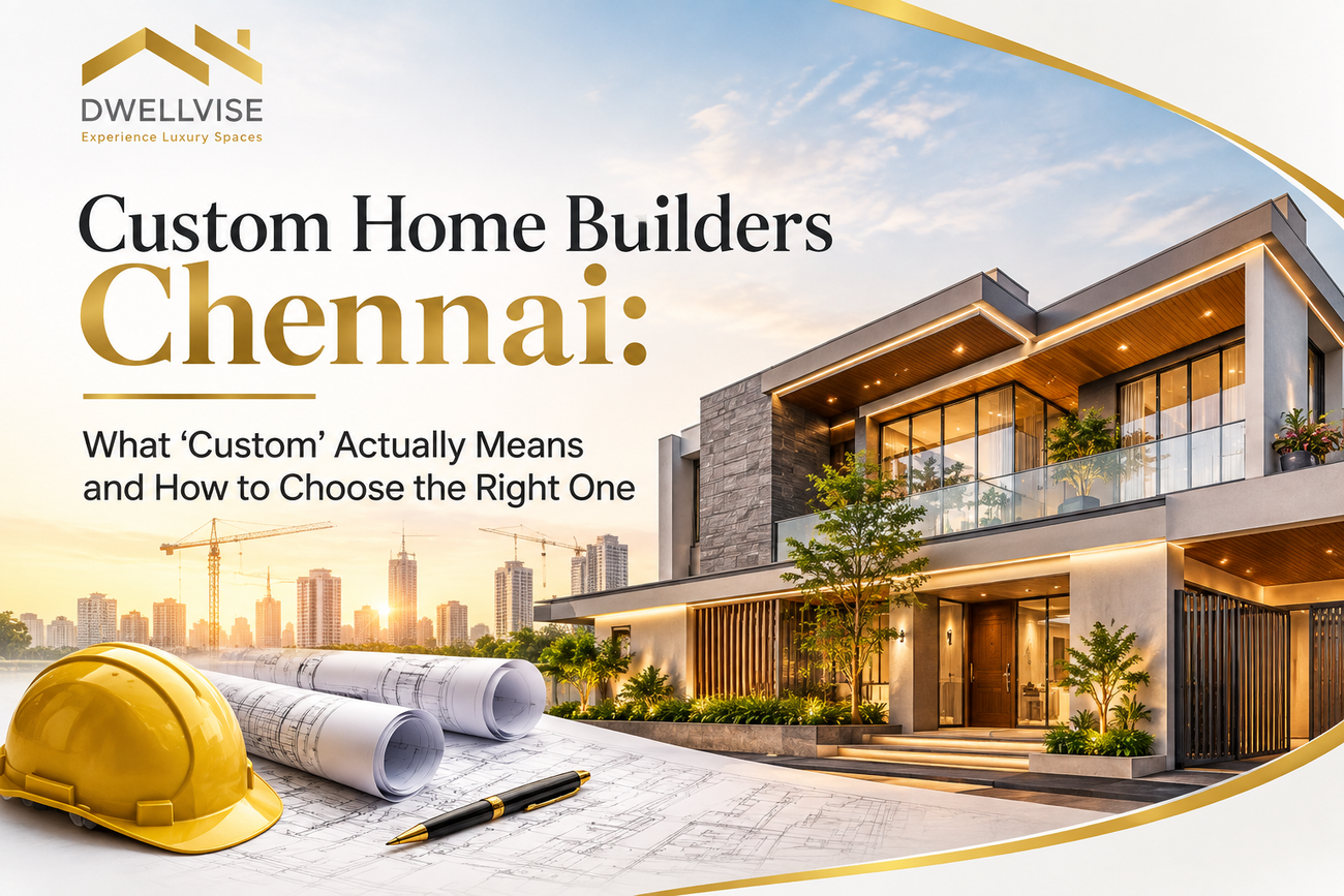 Custom home builders Chennai - luxury custom home construction by DWELLVISE