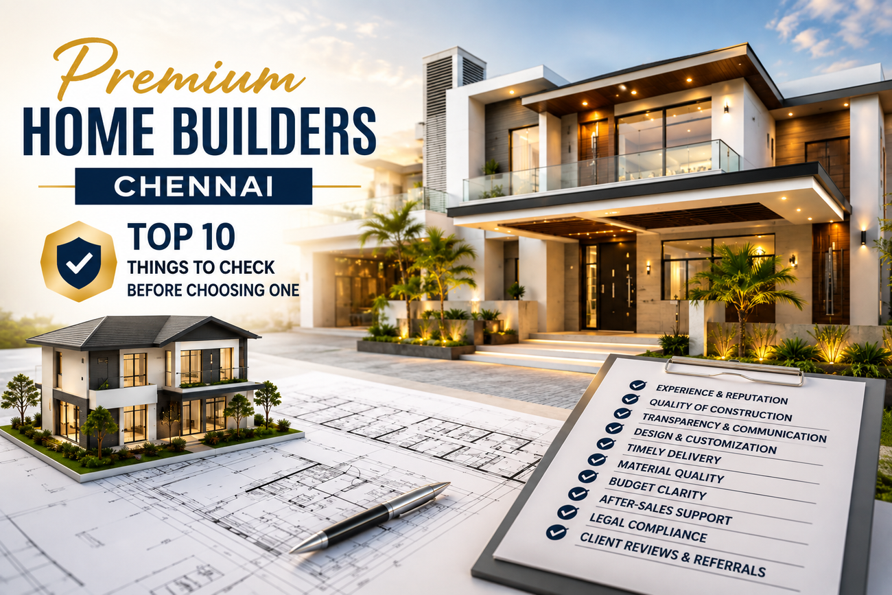Premium home builders in Chennai with luxury home design and construction planning