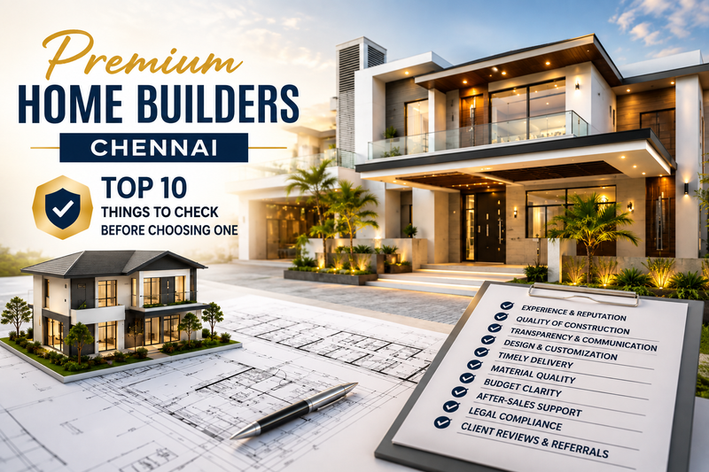 Premium Home Builders Chennai: Top 10 Things to Check Before Choosing One