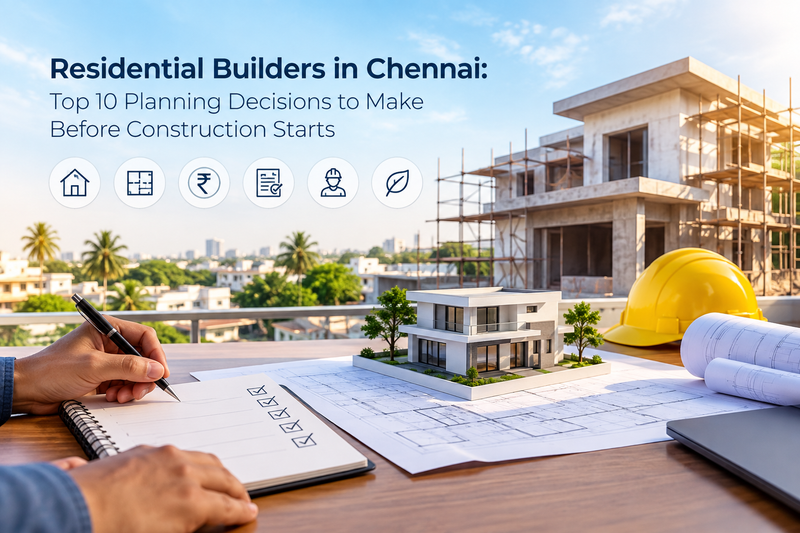 Residential builders in Chennai planning decisions before construction