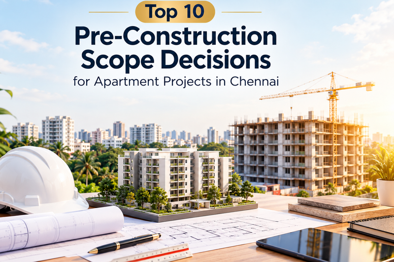 Pre-construction planning for apartment projects in Chennai